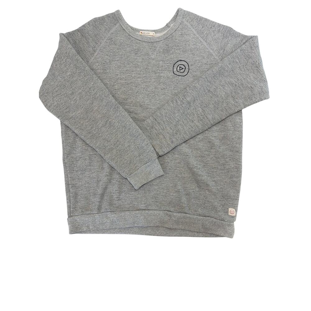 Marine Layer crewneck sweatshirt Samsara Owl logo on the chest Gray Size M